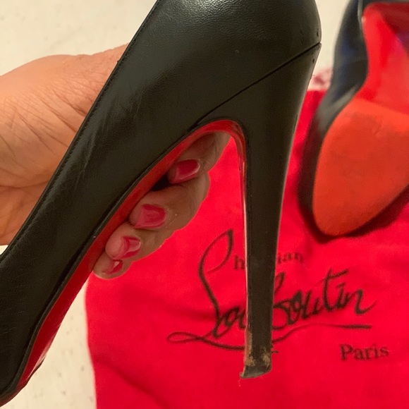Christian Louboutin , Black Peep Toe Size 7 - Picture 5 of 8